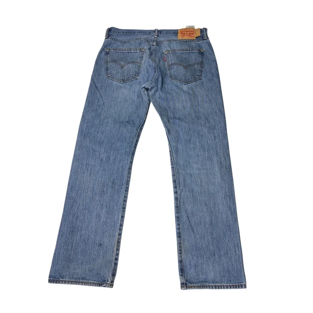 Levi Strauss‎ 501 Button Fly Jeans Mens W34 L30 Medium Wash Denim